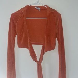 Orange Princess Polly wrap around top